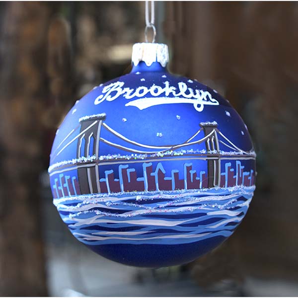 Brooklyn Bridge Christmas Ornament (hand-painted)