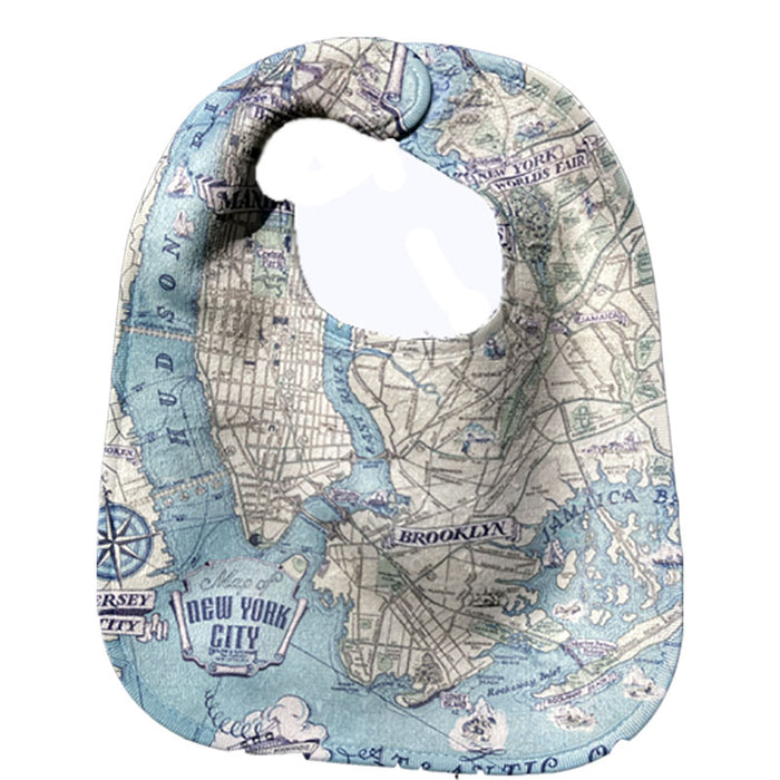 Brooklyn Map Baby Bib