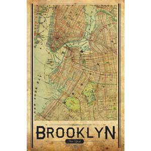 Vintage Brooklyn New York map