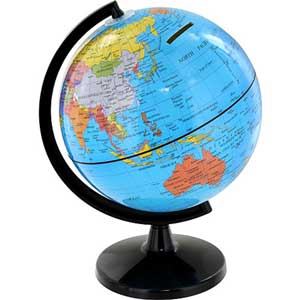 Hemispheres Coin Bank Globe