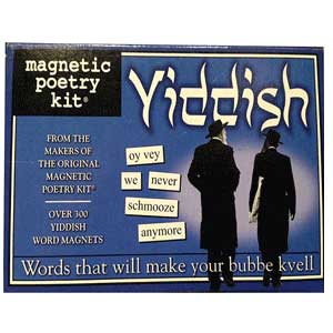 Magnetic poetry kid Yiddish