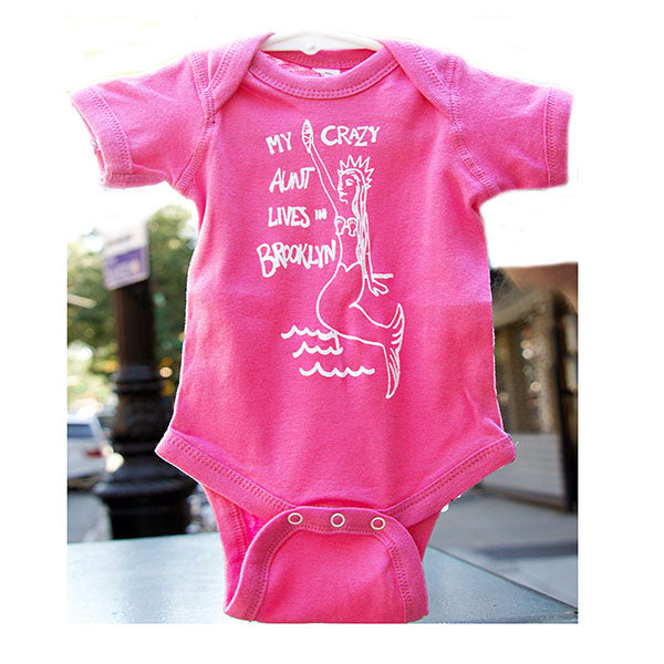 My Crazy Aunt lives in Brooklyn baby Bodysuit