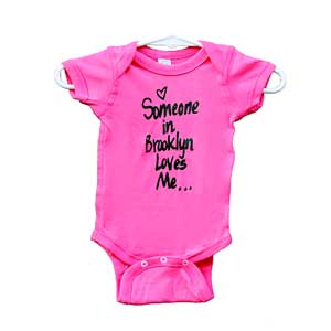 Someone in Brooklyn Loves me Baby Onesie