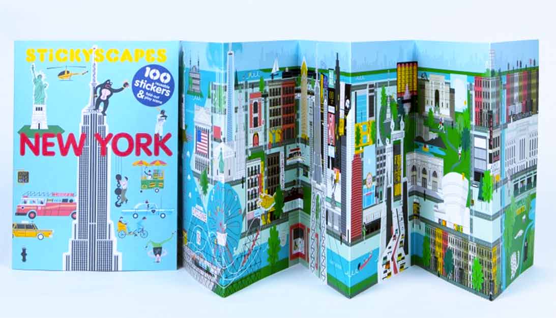 Stickyscapes New York 100 reusable stickers