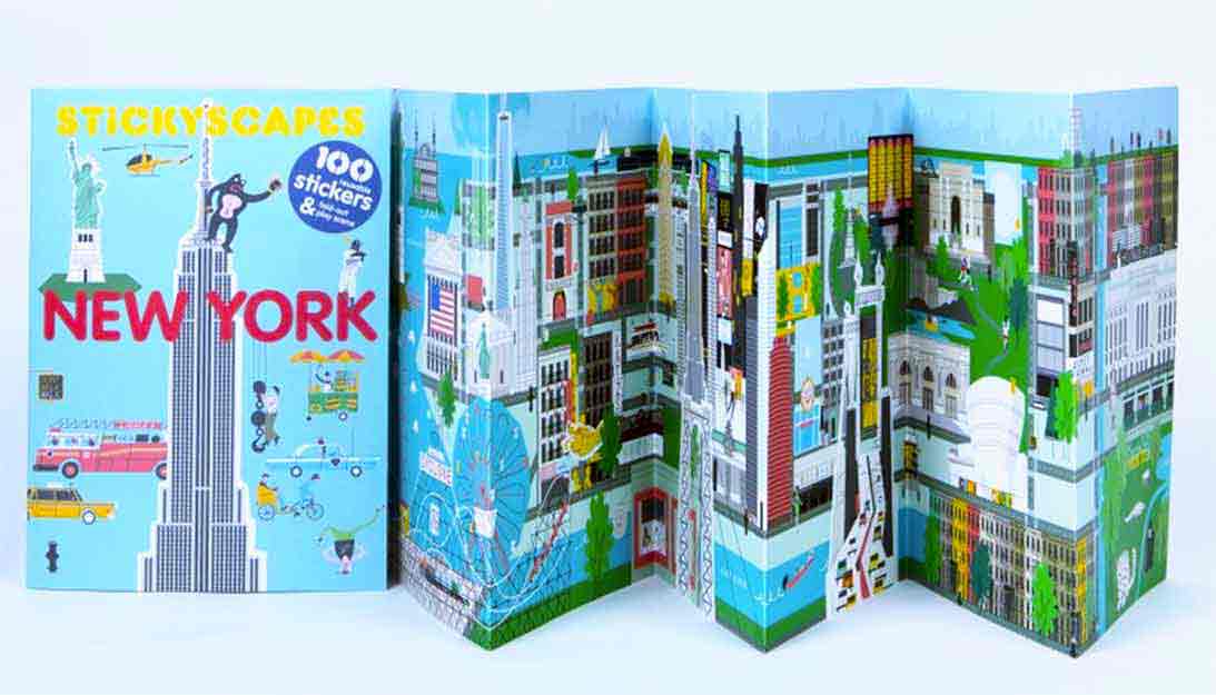 Stickyscapes New York 100 reusable stickers