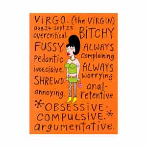 Virgo Negative Traits Fridge Magnet