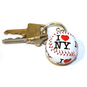 I love New York Baseball Keychain