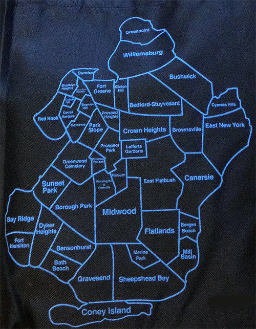 Brooklyn Map Black tote
