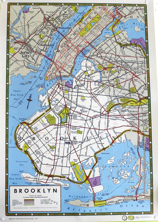 Vintage 1949 Brooklyn Map