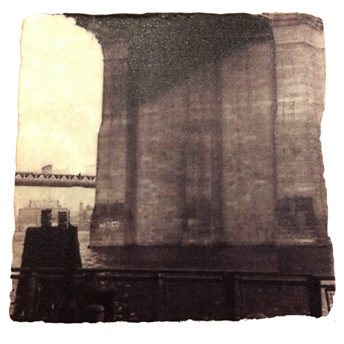 Brooklyn Bridge Italian Marble Tile Coasters