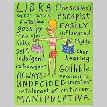 Libra Zodiac magnet negative traits