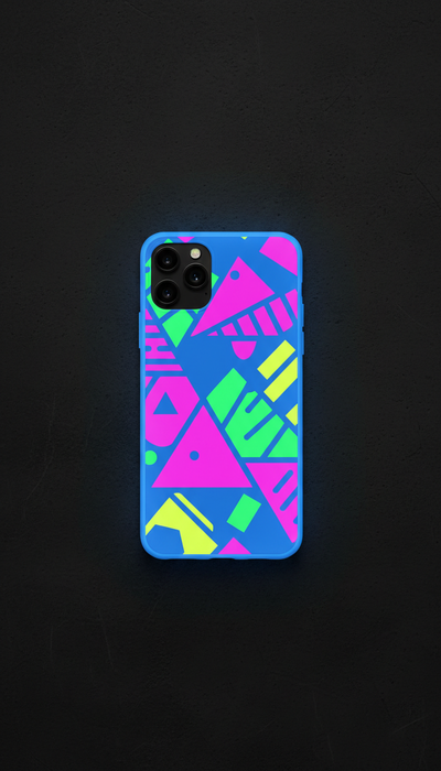 Neon Blue artist-collab phone case