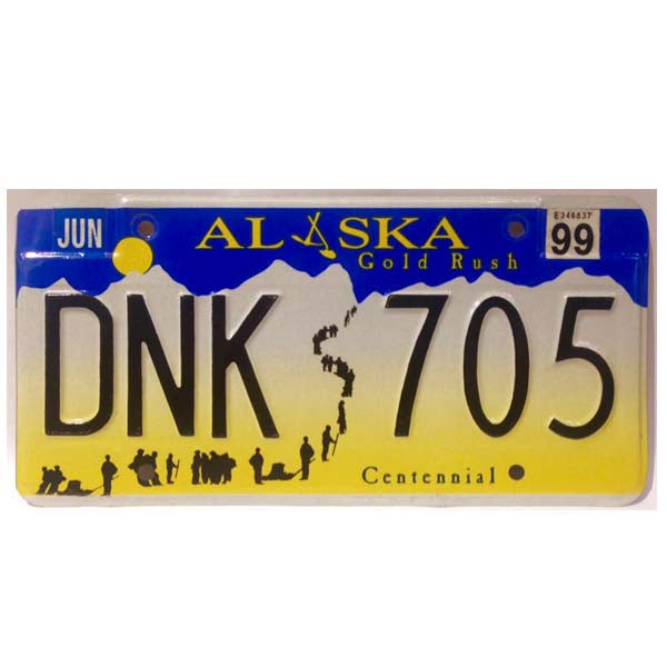 Alaska Gold Rush 1999 license plate