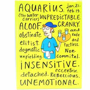 Aquarius Zodiac Sign Negative traits Fridge Magnet