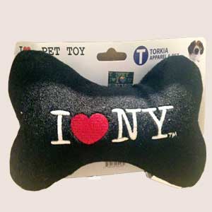 I Love New York squeaky pet Toy