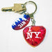 Love NY Crystal Heart Key Chains