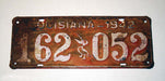 Louisiana 1942 antique license plate