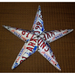 Tennessee recycled license plate wall star