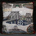 Brooklyn Bridge cotton brocade pillow