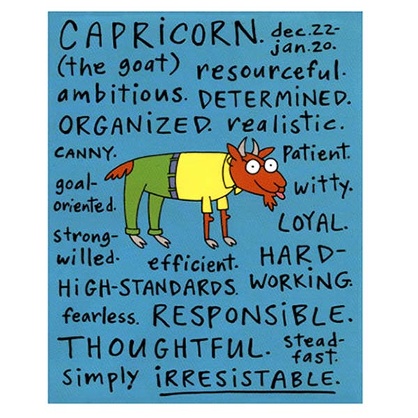 Capricorn Zodiac magnet positive traits