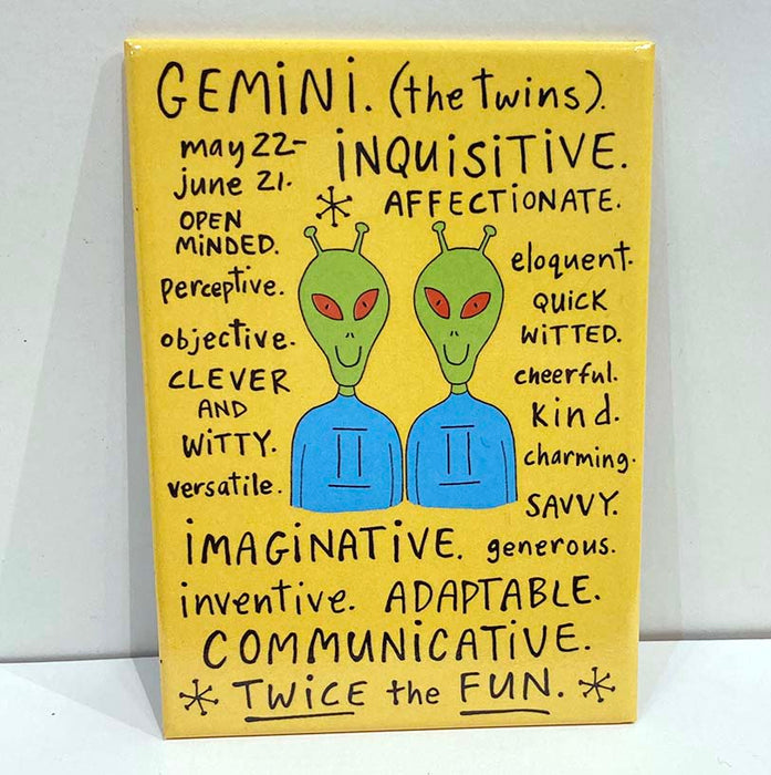 Gemini Fridge magnet positive traits