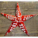 Iowa recycled license plate wall star