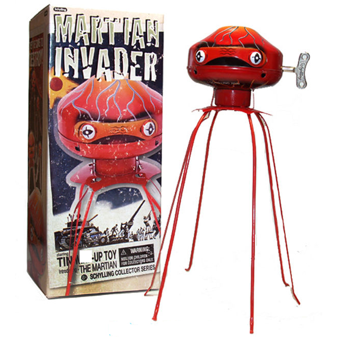 Martian Invader  Tin toy.