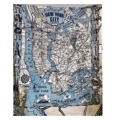 Map of New York City Blanket