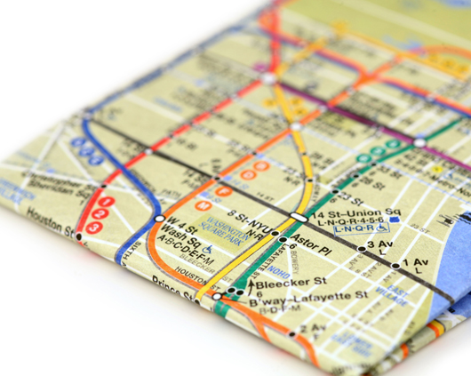 NYC Subway Map, Mighty Wallet