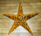 Recycled license plate wall star