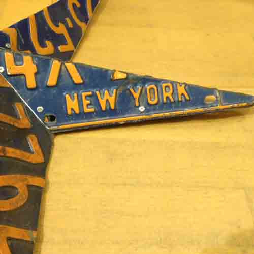 New York License plate Wall Star