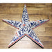 Recycled licensed plate wall star