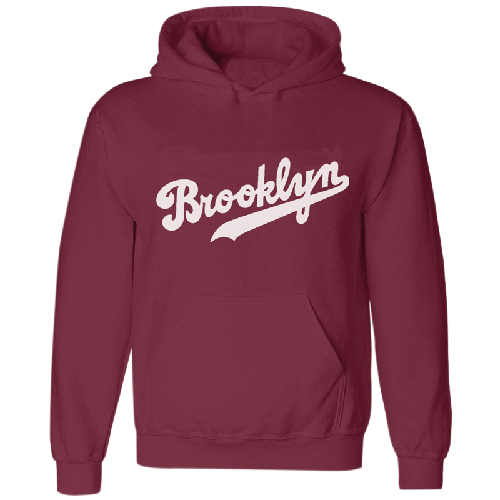 Brooklyn Script, Pullover Hooded Sweatshirt
