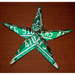Vermont recycled license plate wall star